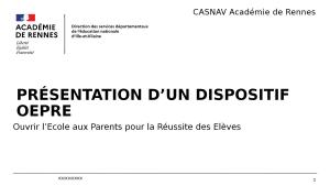 Ouvrir l ecole aux parents pour la reussite educative 1